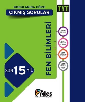 Fides TYT Fen Bilimleri Son 15 Yıl Konularına Göre Çıkmış Sorular - Fides Yayınları