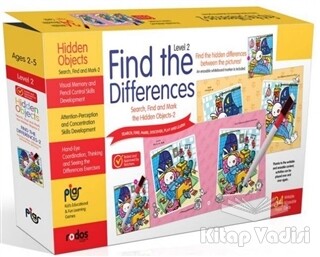 Find the Differences-2 (Level 2) - Search, Find and Mark the Hidden Objects-2 - Ages 2-5 - Piar Kids