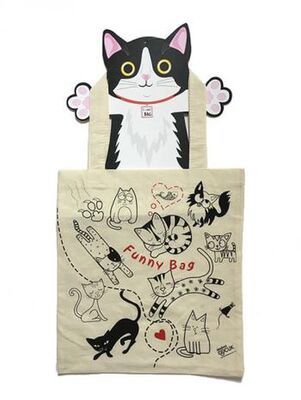 Funny Bag Çanta Sevimli Kediler 38x40 cm - 1