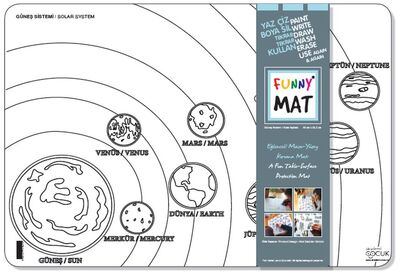 Funny Mat - Güneş Sistemi 33,5x48cm - 1