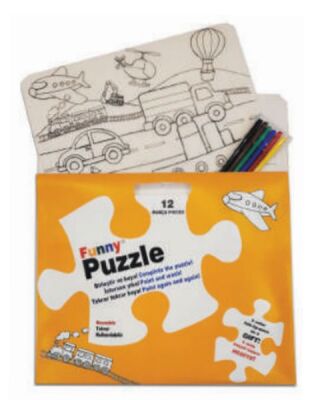 Funny Mat Puzzle - Taşıtlar 30x40cm - 1