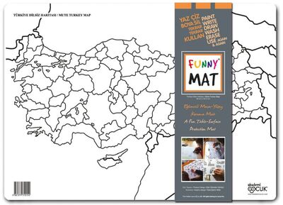 Funny Mat - Türkiye Dilsiz Haritası 33,5x48cm - 1