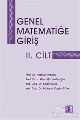 Genel Matematiğe Giriş 2. Cilt - Efil Yayınevi