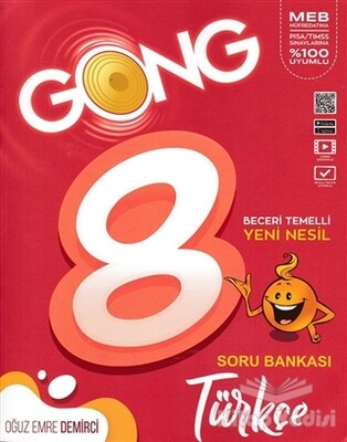 GONG 8.Sınıf Türkçe Soru Bankası - Eğiten Kitap - GONG Kitaplar