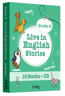 Grade 6 - Live in English Stories (10 Books - CD) - Living English Dictionary
