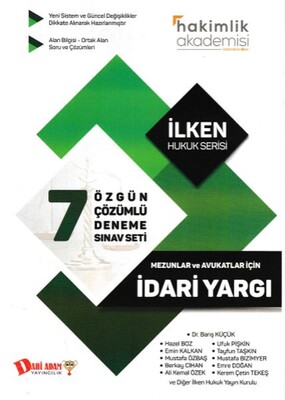 Hakimlik Akademisi İdari Yargı 7'li Çözümlü Deneme Sınavı - Dahi Adam