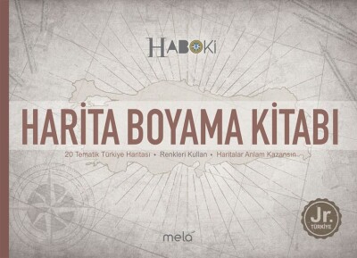 Harita Boyama Kitabı 20 Tematik Türkiye Haritası - Mela Yayınları