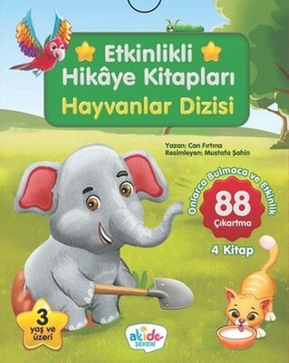 Hayvanlar Dizisi Etkinlikli Hikaye Kitapları 4 Kitap Takım - Akide Şekeri