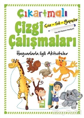 Hayvanlarla İlgili Aktiviteler - Çıkartmalı Çizgi Çalışmaları - 1