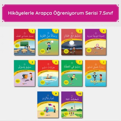 Hikayelerle Arapça Öğreniyorum Serisi - 7. Sınıf Arapça Hikâye Seti - Karma Kitaplar