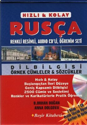 Hızlı-Kolay Rusça Öğrenim Seti (2 Kitap+3 CD Pratik Öğrenim Kartları ile Birlikte) - 1