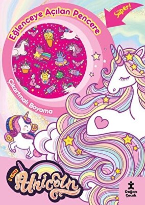 I Love Unicorn Eğlenceye Açılan Pencere Çıkartmalı Boyama Kitabı - Doğan Egmont