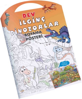 İlginç Dinozorlar Dev Boyama Posteri - 0-6 Yaş Yayınları