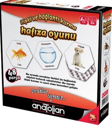 İlişki ve Bağlantı Kurma Hafıza Oyunu 48 Parça 3 Yaş - Anatolian Puzzle