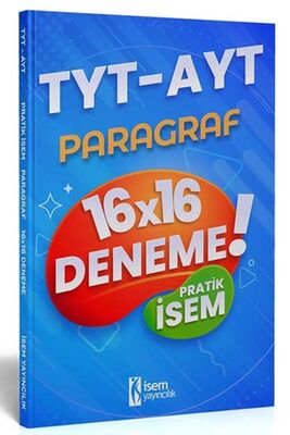 İsem 2022 TYT AYT Pratik İsem Kazandıran Paragraf 16x16 Deneme İsem Yayıncılık - 1