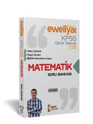 İsem Yayıncılık 2022 KPSS Evveliyat Lisans Genel Yetenek Matematik Video Çözümlü Soru Bankası - İsem Yayıncılık