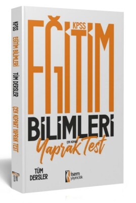 İsem Yayıncılık 2023 KPSS Eğitim Bilimleri Tüm Dersler Çek Kopart Yaprak Testi - İsem Yayıncılık