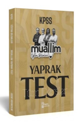 İsem Yayıncılık 2024 Kpss Muallim Eğitim Bilimleri Tüm Dersler Yaprak Test - İsem Yayıncılık