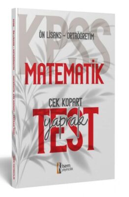 İsem Yayıncılık 2024 Kpss Ortaöğretim-Önlisans Matematik Çek-Kopart Yaprak Test - 1