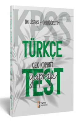 İsem Yayıncılık 2024 Kpss Ortaöğretim-Önlisans Türkçe Çek-Kopart Yaprak Test - 1