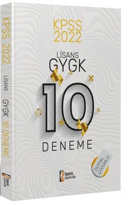 İsem Yayıncılık KPSS Lisans GY GK Tamamı Çözümlü 10 Deneme - İsem Yayıncılık