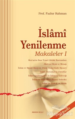 İslami Yenilenme - Makaleler 1 - Ankara Okulu Yayınları