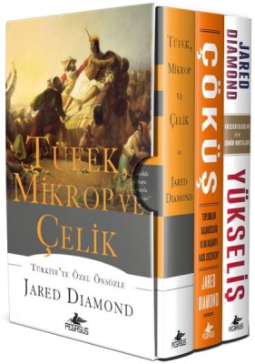Jared Diamond Seti - 3 Kitap Takım - Tüfek Mikrop ve Çelik Üçlemesi - Ciltsiz - Pegasus Yayınları
