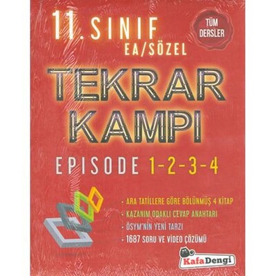 Kafa Dengi 11.Sınıf Tüm Dersler Tekrar Kampı (Sözel) - Kafa Dengi Yayınları