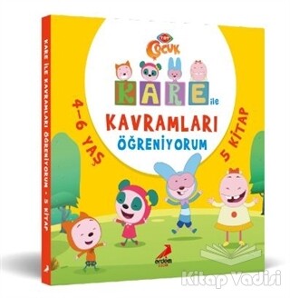 Kare ile Kavramları Öğreniyorum (5 kitap Takım) - Erdem Yayınları