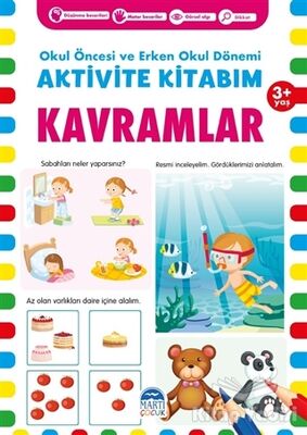 Kavramlar 3+ Yaş - Okul Öncesi ve Erken Okul Dönemi Aktivite Kitabım - 1