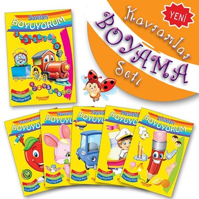 Kavramlar Boyama Seti (6 Kitap Takım) - Yumurcak Yayınları