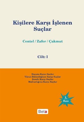 Kişilere Karşı İşlenen Suçlar Cilt 1 - Beta Yayınevi