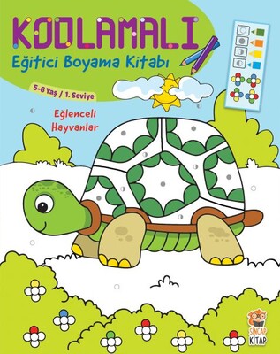 Kodlamalı Eğitici Boyama Kitabı - Eğlenceli Hayvanlar - Sincap Kitap