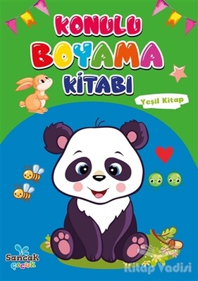 Konulu Boyama Kitabı - Yeşil Kitap - Sancak Yayınları