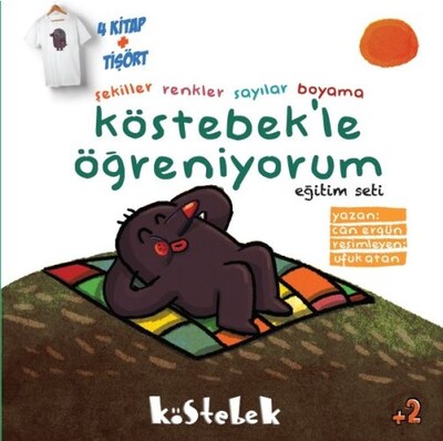 Köstebek'le Öğreniyorum Seti (4 Kitap+Tişört) - Köstebek Yayınevi