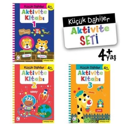 Küçük Dahiler Aktivite Seti 4+ Yaş - 3 Kitap Takım - İndigo Kitap