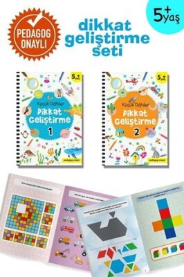 Küçük Dahiler Dikkat Geliştirme Seti - 5+ Yaş-2 Kitap Takım - İndigo Kitap