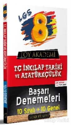 LGS 8. Sınıf T. C. İnkılap Tarihi ve Atatürkçülük 10 Sıralı - 10 Genel Başarı Denemeleri - Nobel Kitabevi Toy Akademi Yayınları