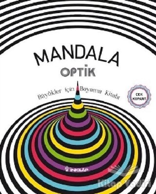 Mandala Optik - Büyükler İçin Boyama Kitabı - İnkılap Kitabevi