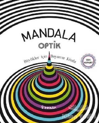 Mandala Optik - Büyükler İçin Boyama Kitabı - 1