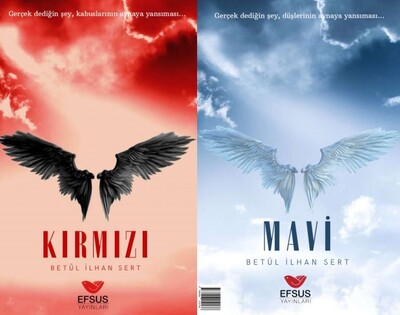 Mavi Kırmızı Çift Taraflı Kitap - Efsus Yayınları