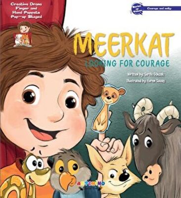 Meerkat Looking For Courage Creative Drama Finger and Hand Puppets Pop-up Staged - 1