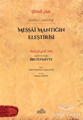 Meşşai Mantığın Eleştirisi - Endülüs Yayınları