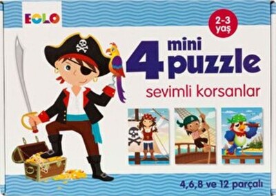 Mini Puzzle-Sevimli Korsanlar - EOLO Eğitici Oyuncak ve Kitap