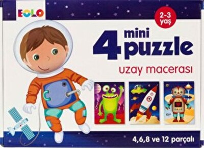 Mini Puzzle-Uzay Macerası - EOLO Eğitici Oyuncak ve Kitap