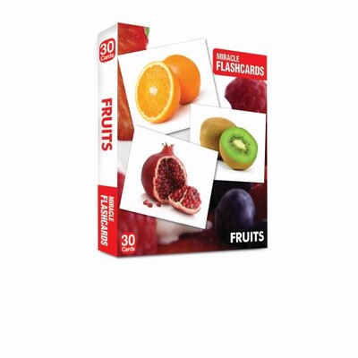 Miracle Flashcards Fruits (30 Cards) - Mk Publications