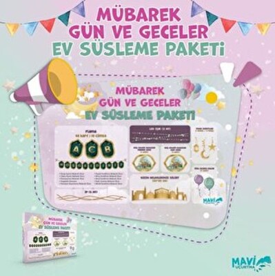 Mübarek Gün ve Geceler Ev Süsleme Paketi - Semerkand Yayınları