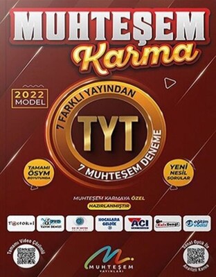 Muhteşem 2022 Model Muhteşem Karma TYT 7 li Deneme Seti - Muhteşem Yayınları