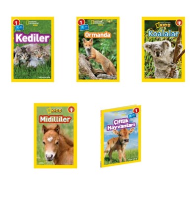 National Geographic Kids Okuma Kitapları Seviye 1 Tatlı Hayvanlar Seti 5 Kitap - Beta Kids