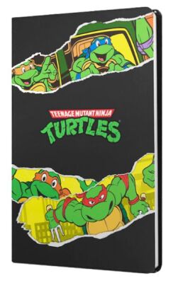 Ninja Turtles Sert Kapak Butik Defter Siyah - 1